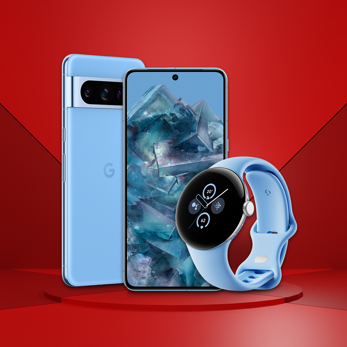 Google Pixel 8 Pro and smart watch