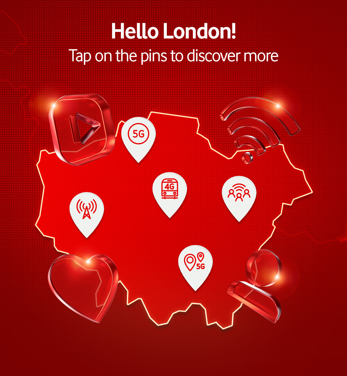 Hello London! Tap on the pins to discover more